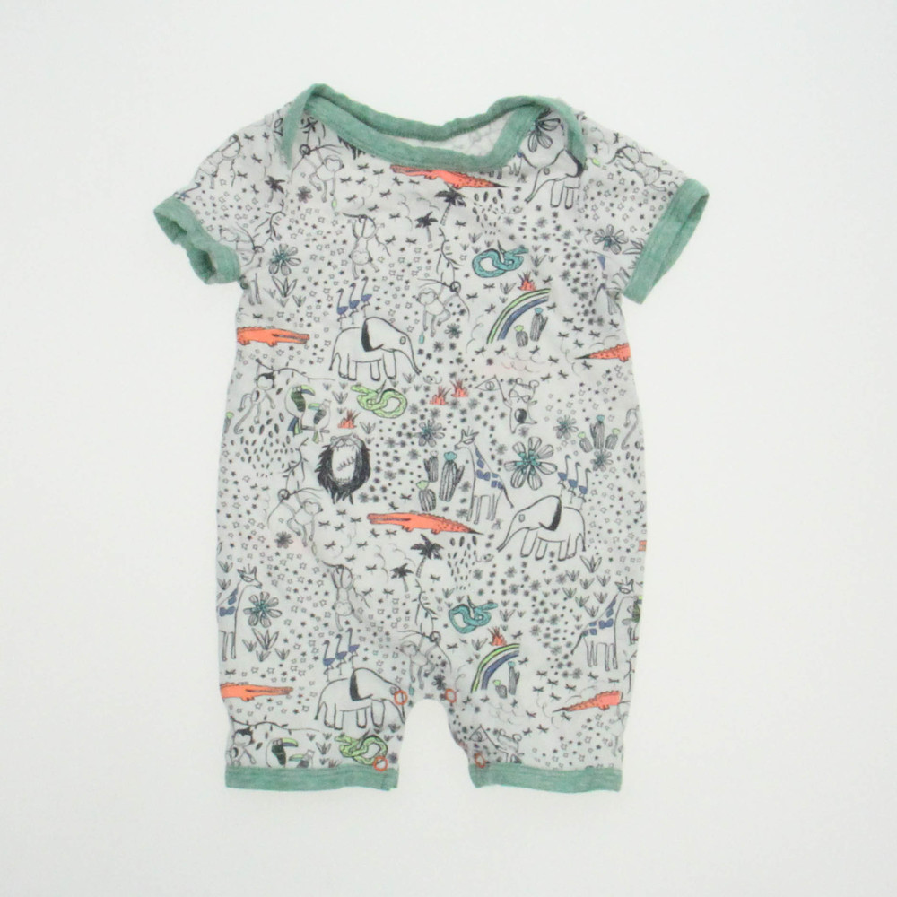 Egg Unisex White | Green Romper size: 6 Months